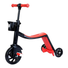 3 IN 1 Kids Scooter Tricycle Trike Convertible 3 Wheels Balance Bike Walker