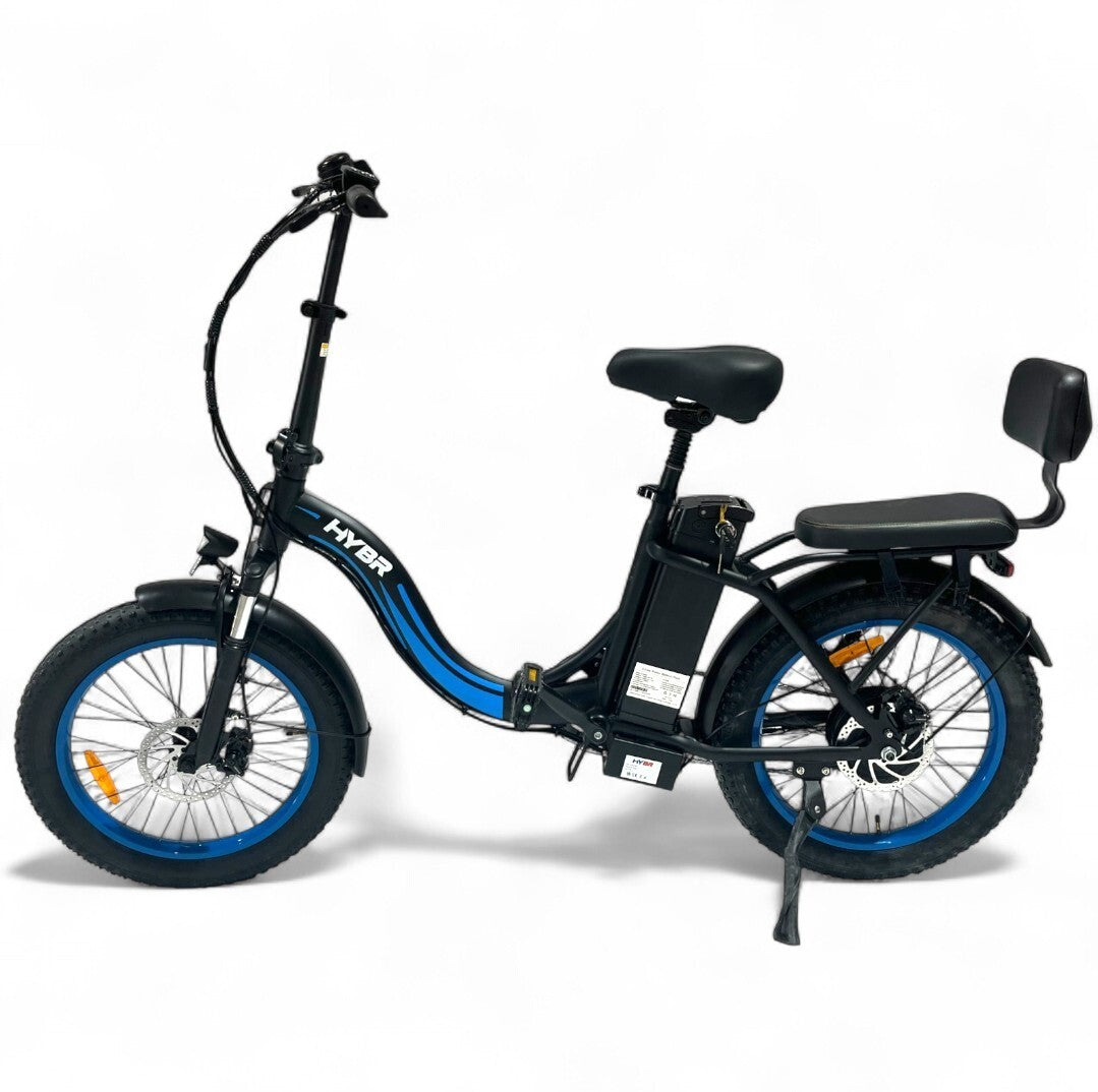 amazon folding electric bicycle NEW HYBR 20" Folding Electric Bike 75OVVMotor 13AH Fat Tire E-Bike For – RYDR