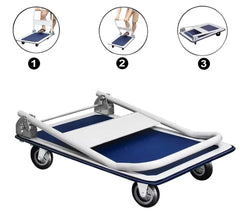 Heavy Duty 150kg Folding Platform Trolley Hand Truck Cart Sack Flat Bed Pulley