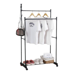 Heavy Duty Metal Double Rail Clothes Garment Hanging Rack Shelf Display Stand UK