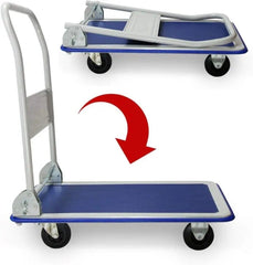 Heavy Duty 150kg Folding Platform Trolley Hand Truck Cart Sack Flat Bed Pulley