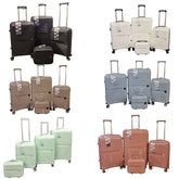 4PC Hard Shell PP Suitcase Set Trolley Case Travel Spinner Wheels Cabin Luggage