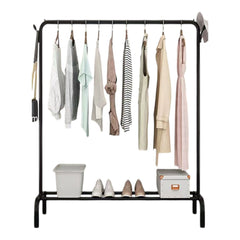 Heavy Duty Metal Double Rail Clothes Garment Hanging Rack Shelf Display Stand UK