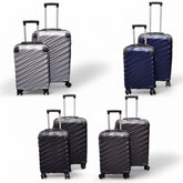2PCS Travel Set ABS 20Inch & 24Inch Hard Shell Suitcase Hand Cabin Luggage New