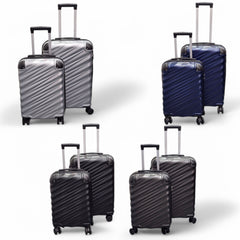 2PCS Travel Set ABS 20Inch & 24Inch Hard Shell Suitcase Hand Cabin Luggage New