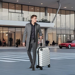 2PCS Travel Set ABS 20Inch & 24Inch Hard Shell Suitcase Hand Cabin Luggage New