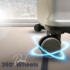 2PCS Travel Set ABS 20Inch & 24Inch Hard Shell Suitcase Hand Cabin Luggage New