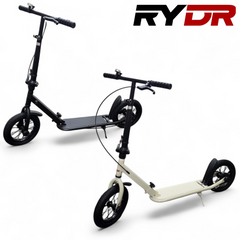 Kids Kick Scooter Teen Push Scooter Adjustable w/ 2 Brakes Inflatable Big Wheels