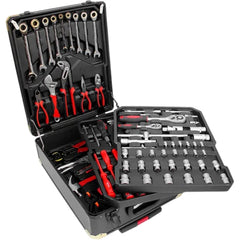 499 PCS Tool Set Case Mechanics Kit Box Organize with Castors Toolbox Trolley