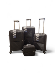 4PC Hard Shell PP Suitcase Set Trolley Case Travel Spinner Wheels Cabin Luggage