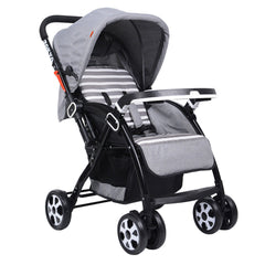 2 in 1 Pushchair Stroller w/ Reversible Seat Single Hand Foldable Red