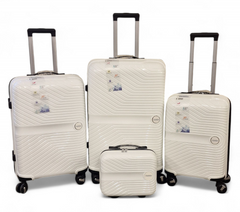 4PC Hard Shell PP Suitcase Set Trolley Case Travel Spinner Wheels Cabin Luggage