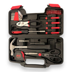 Household Tool Box Mechanic Set DIY Kit with Hammer Pliers Screwdrivers