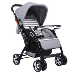 2 in 1 Pushchair Stroller w/ Reversible Seat Single Hand Foldable Red