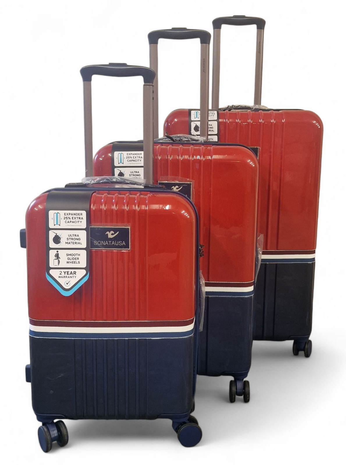 HQ Suitcase Travel Luggage Trolley 4 Wheel Lightweight Hard Shell PP Cabin