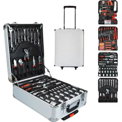 499 PCS Tool Set Case Mechanics Kit Box Organize with Castors Toolbox Trolley