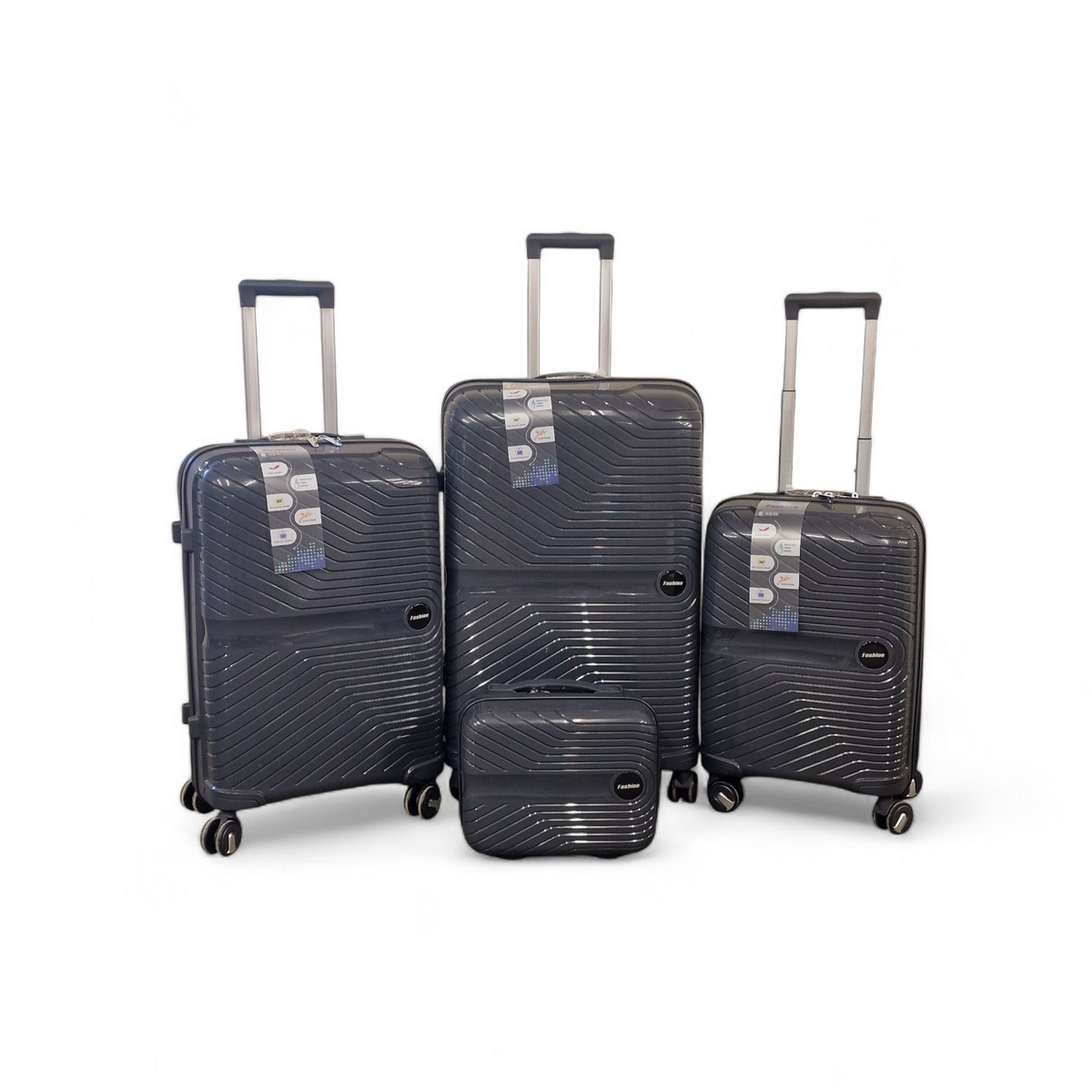 4PC Hard Shell PP Suitcase Set Trolley Case Travel Spinner Wheels Cabin Luggage
