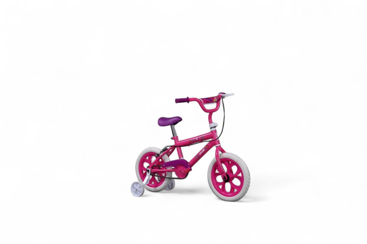 12/14/16inch Kids Bike Children Girls Pink Purple Bicycle Cycling Removable