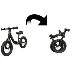 RYDR Folding Lightweight Balance Bike, Carbon Steel Frame, No Pedals, Walking Training Bicycle for Kids 3-6 Years 12 Inch