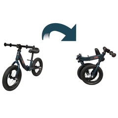 RYDR Folding Lightweight Balance Bike, Carbon Steel Frame, No Pedals, Walking Training Bicycle for Kids 3-6 Years 12 Inch
