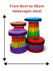 Folding Stool Portable Telescoping Seat Camping Retractable Adjustable Outdoor