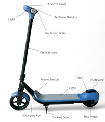 Electric Scooters For Kids Ages 4-10 UK E-Scooter 14km/h LED Display Light