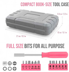 Pink Tool Set for Ladies DIY Kit with Pink Hammer, Pliers, Screwdrivers 24 PC