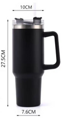 NEW 2025 Autumn Large Capacity Water 40 Oz Cup Handle Straw Insulated Bottle Mug
