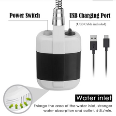 Portable Camping Shower USB Rechargeable Electric Shower Pump For Garden Outdoor