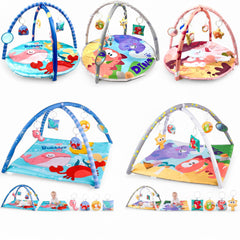 3 in 1 Gym Play Mat Floor & Sensory New Born Baby Boy Girl Animal Themed Playmat