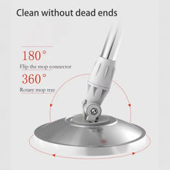 360° FLOOR MAGIC SPIN MOP BUCKET SET MICROFIBER ROTATING DRY HEADS WITH 2 HEADS