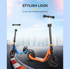 Teens Adult Folding Kick Scooter 2 Big Wheels Adjustable Height Ride On Toy
