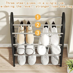 4 or 5 Tier Shoe Storage Rack Footwear Stand Shelf Hallway Entryway Organiser