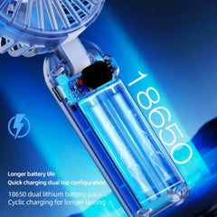 Portable Hand-held Fan Mini Folding Desk Fan Cooler Cooling USB Rechargeable