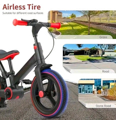 6 IN 1 Kids 12inch Bike Bicycle Trike Convertible Wheels Balance Bike Folding