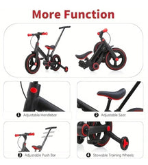 6 IN 1 Kids 12inch Bike Bicycle Trike Convertible Wheels Balance Bike Folding